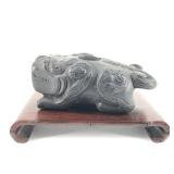 Lot 011 Antique Foo Dog Carved Censer