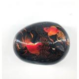 Lot 032 Hand Painted Koi Onyx Glass Paperweight