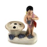 Lot 076 Antique Ceramic Putti Flower Frog
