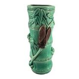 Lot 092 Ceramic Cicada Bamboo Wall Pot