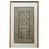 Lot 005   1 Bid(s) 19th C. Chinese Embroidered Silk Embroidered Robe Sleeve Panels