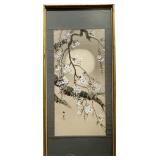 Lot 007   1 Bid(s) Japanese Moon and White Plum Signed and Sealed on Silk