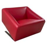 Lot 030-407   0 Bid(s) Rene Cazares Ozzy Chair, Red with Chrome Finish