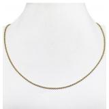 Lot 010   3 Bid(s) Italian 585/14K Bead Necklace Chain