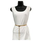 Lot 016   0 Bid(s) Vintage Snake Chain Belt, Gold Tone