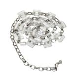 Lot 027   0 Bid(s) 1970s-1980s Lucite and Silvertone Drop Belt Attributed to YSL