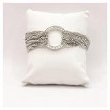 Lot 049   2 Bid(s) Sterling Silver Multi Strand Bracelet