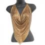 Lot 012   1 Bid(s) Whiting & Davis Metal Mesh Bronze Handkerchief Halter Top 1970s