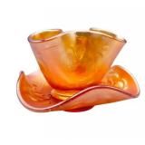 1918 Fenton Cat Bowl and Underplate