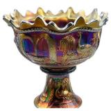 Northwood Peacock Punchbowl and stand