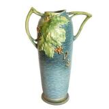 Lot 010-001   Roseville Pottery Bush Berry No.40 Double Handle Vase, 15"