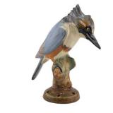 Lot 017-562  Weller Pottery Brighton. Kingfisher Flower Frog