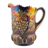Lot 015-002   Northwood Grape and Cable Pitcher, Amethyst