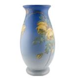 Lot 018   Hand Painted Floral Weller Pottery Vase Marked And Initialed