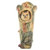 Lot 024-001  Weller Arts And Crafts Pottery Owl Wall Pocket