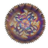 Lot 029    Northwood Carnival Glass Strawberry Bowl Stipple Rim, Amethyst