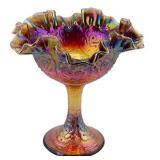 Lot 054   Fenton Persian Medallion Carnival Glass Compote