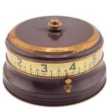Lot 041   1930s LUX Rotary Drum Tape measure Desk Clock