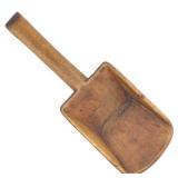 Lot 057  Primitive Carved Maple Flour Scoop