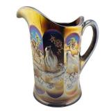 Lot 300   Northwood Carnival Glass Pitcher Singing Birds