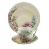 Lot 521-001  Limoges Wild Pink Rose Luncheon Service Four Piece for Four(4)