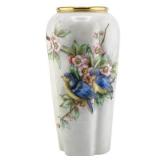 Lot 531  Eamay Bavarian Porcelain Vase. Blue Bird Design C. 1928