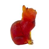 Lot 538   Mosser Art Glass Amberina Cat Figurine, 1970s