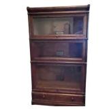 1910 Globe Wernicke Mahogany Three Stack Barrister Bookcase