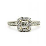 Lot 001 THE LEO BRIDAL COLLECTION, .74 CT(S) Princess Engagement Ring, Pre-Owned