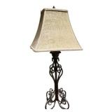 Ethan Allen Wrought Iron Scroll Table Lamp
