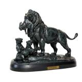 Paul Édouard Delabrierre (French, 1829-1912) Bronze, Lion 1er Gibier 1892