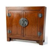 Antique Chinese Lacquered Ming Style Wedding Cabinet