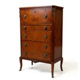 Robert Irwin Burled, Banded, and Inlaid Chest of Drawers