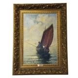 19th C. Oil, Homeward Bound, by S.W.C.H.