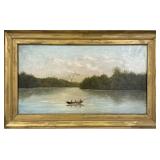 19th C Oil on Linen