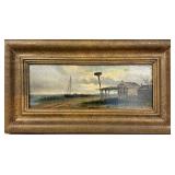19th C Oil on board