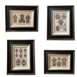 Decorator Art Lock Print Set of Four (4)