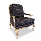 Baker Furniture, Gold Washed Bergère Arm Chair