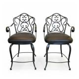 Wrought Iron Swivel Counter Stools