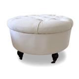 Frontgate Button Tucked Storage Ottoman