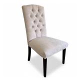 Noble House Brushed Chenille Button Back Side Chair