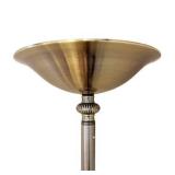 Floor Torchiere Lamp, Oil Rubbed Brass and Nickel Finish