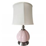 Pink Glass Gourd Table Lamp