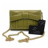 Zac Posen Patent Leather Olive Green Clutch