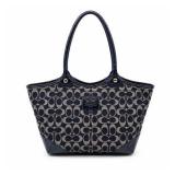 Coach Bleecker Signature Denim Tote Bag