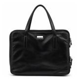 Perlina New York Black Leather Briefcase Bag