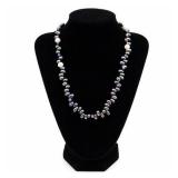 Baroque Freshwater Black & White Pearl Toggle Clasp Necklace