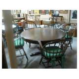Antique round table w/ 4 chairs