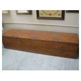 solid wood bench reclaimed from a ranch house ceiling beam