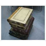 Italian metal stacked bookend table